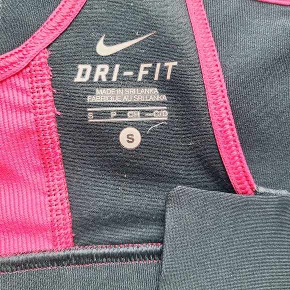 Nike Dri-Fit Swift Black / Pink High Impact Support Sports Bra Size Small - Picture 7 of 14